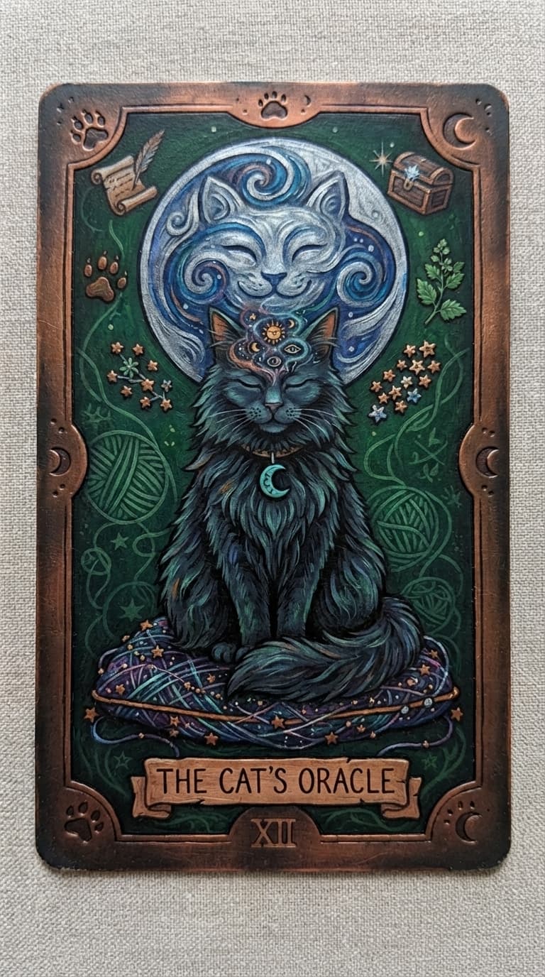 Cats deck card back artwork