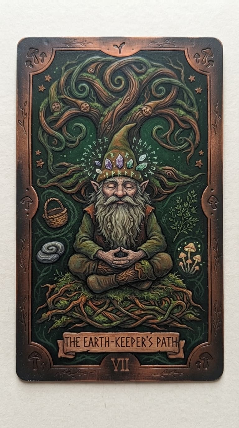 Gnomes deck card back artwork